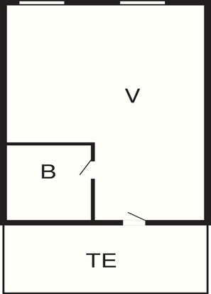 House | Floor plan - Quadruple Room, 4 People, 20m2 (Give)