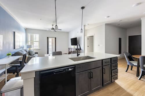 Appartement (1 Bedroom) | Cuisine privée | Réfrigérateur, four à micro-ondes, un four, surface de cuisson
