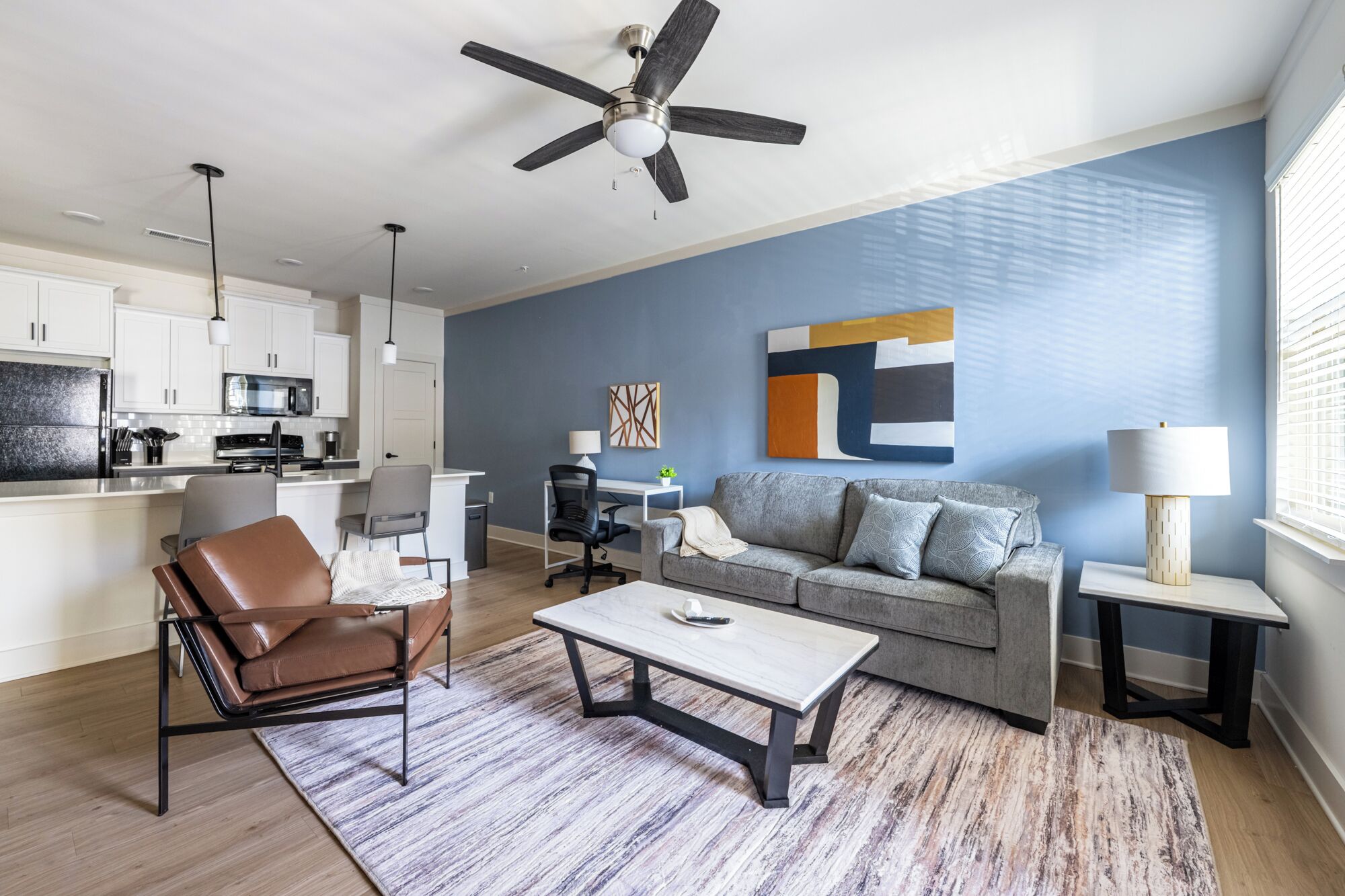 Apartment (1 Bedroom) | Living area | 50-inch TV with digital channels