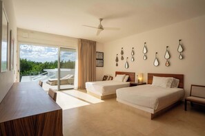 5 bedrooms, desk, iron/ironing board, travel crib