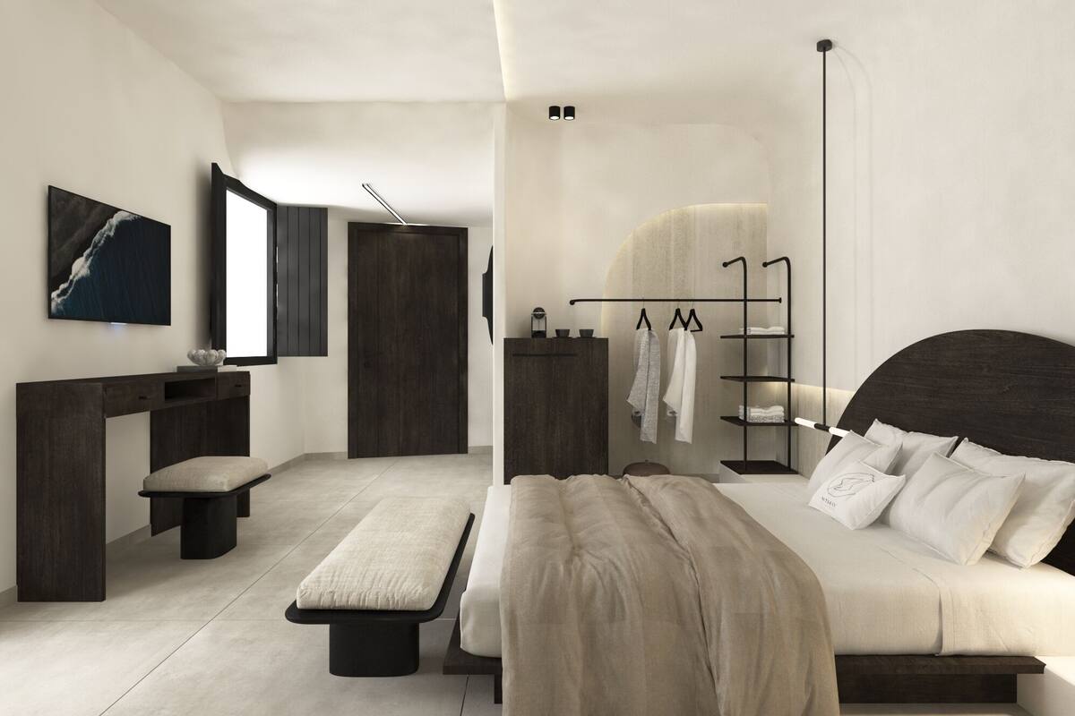 Seprai premium, minibar, brankas, dan tirai kedap cahaya