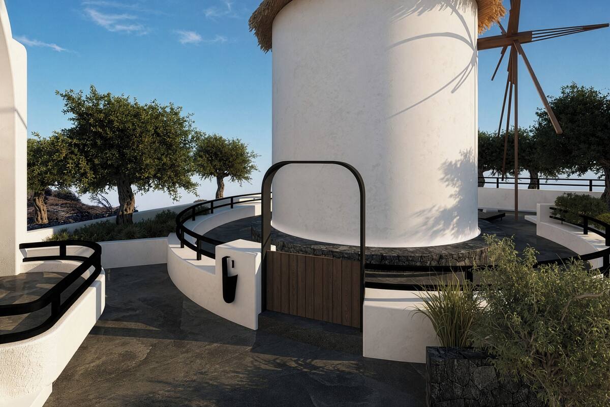 Windmill Signature Sea View Suite with Hot Tub | 高档床上用品、迷你吧、客房内保险箱、遮光窗帘