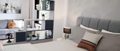 1 Schlafzimmer, BĂŒgeleisen/BĂŒgelbrett, Internetzugang, BettwĂ€sche