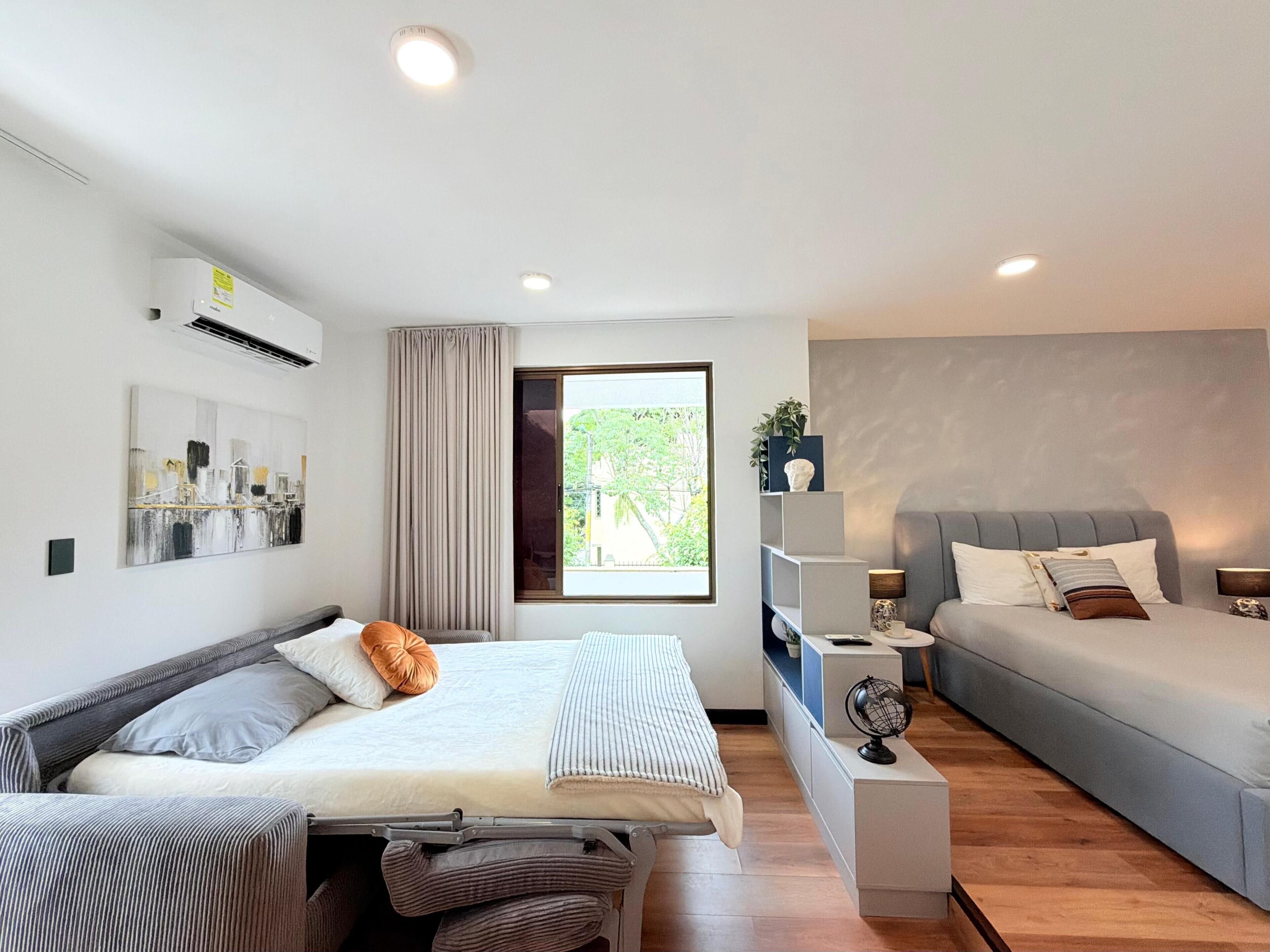 1 bedroom, iron/ironing board, internet, bed sheets