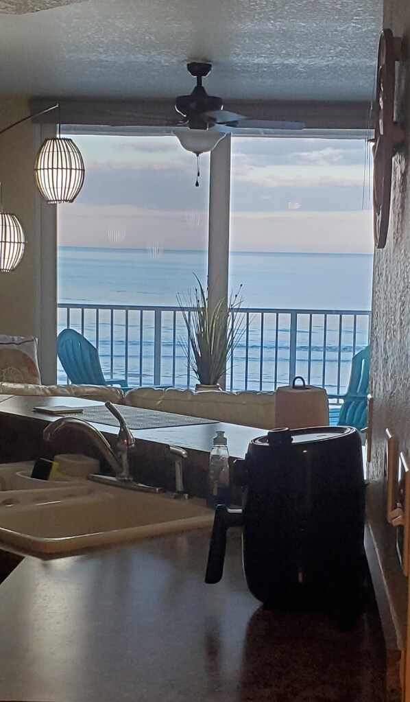 Interior - Beautiful. professionally decorated condo direct oceanfront with a amazing view. (Ponce Inlet)