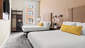 Standaard kamer, 2 queensize bedden | Een laptopwerkplek, verduisterende gordijnen, gratis wifi, beddengoed