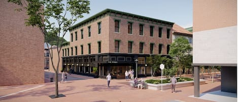 Vista frontal de la propiedad