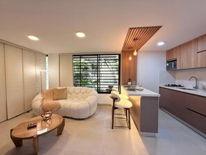 Living area - Discover modern and stylish apt in Limonar (Cali)