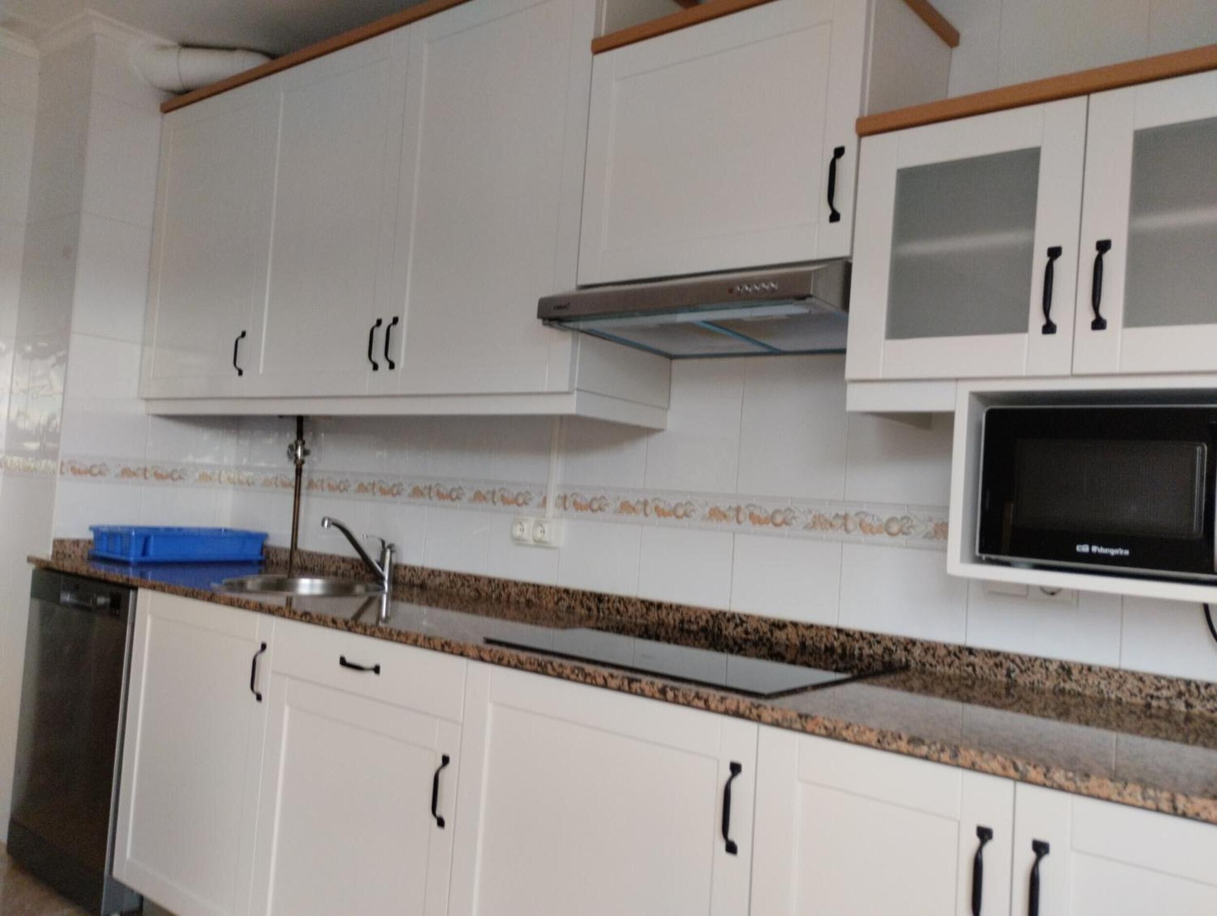 Frigorifero, microonde, piano cottura, lavastoviglie