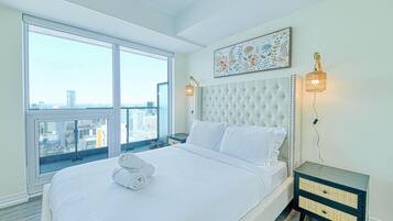 Premier Suite, 2 Bedrooms, Non Smoking, City View | Blackout drapes, iron/ironing board, free WiFi