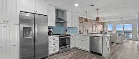 Microwave, oven, stovetop, dishwasher