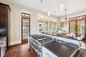 Fridge, microwave, oven, stovetop - Dog-Friendly Main and Carriage House with Community Pool Access (Rosemary Beach)