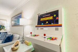 Games room - Cozy Coastal Townhome on Sugar Beach | 3BR/3BA + Arcade Fun (Panama City Beach)