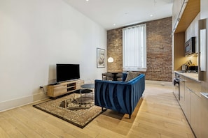 TV, offices - Historic 1BR Schoolhouse Apartment | Near CBD + FQ (New Orleans)
