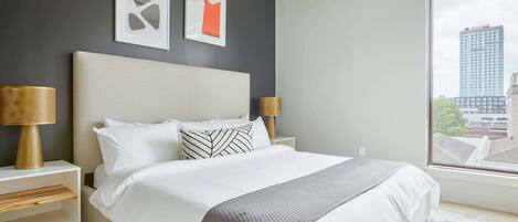 2 bedrooms, iron/ironing board, travel crib, WiFi