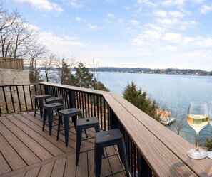 Terrace/patio - Grand Point Luxury Lakefront 5BED/3.5BA Hottub/Dock/Movie Theater/Game Room-18PP (Rocky Mount)