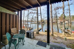 Terrace/patio - Lake Desoto Gem w/ Private Dock & Resort Perks! (Hot Springs)