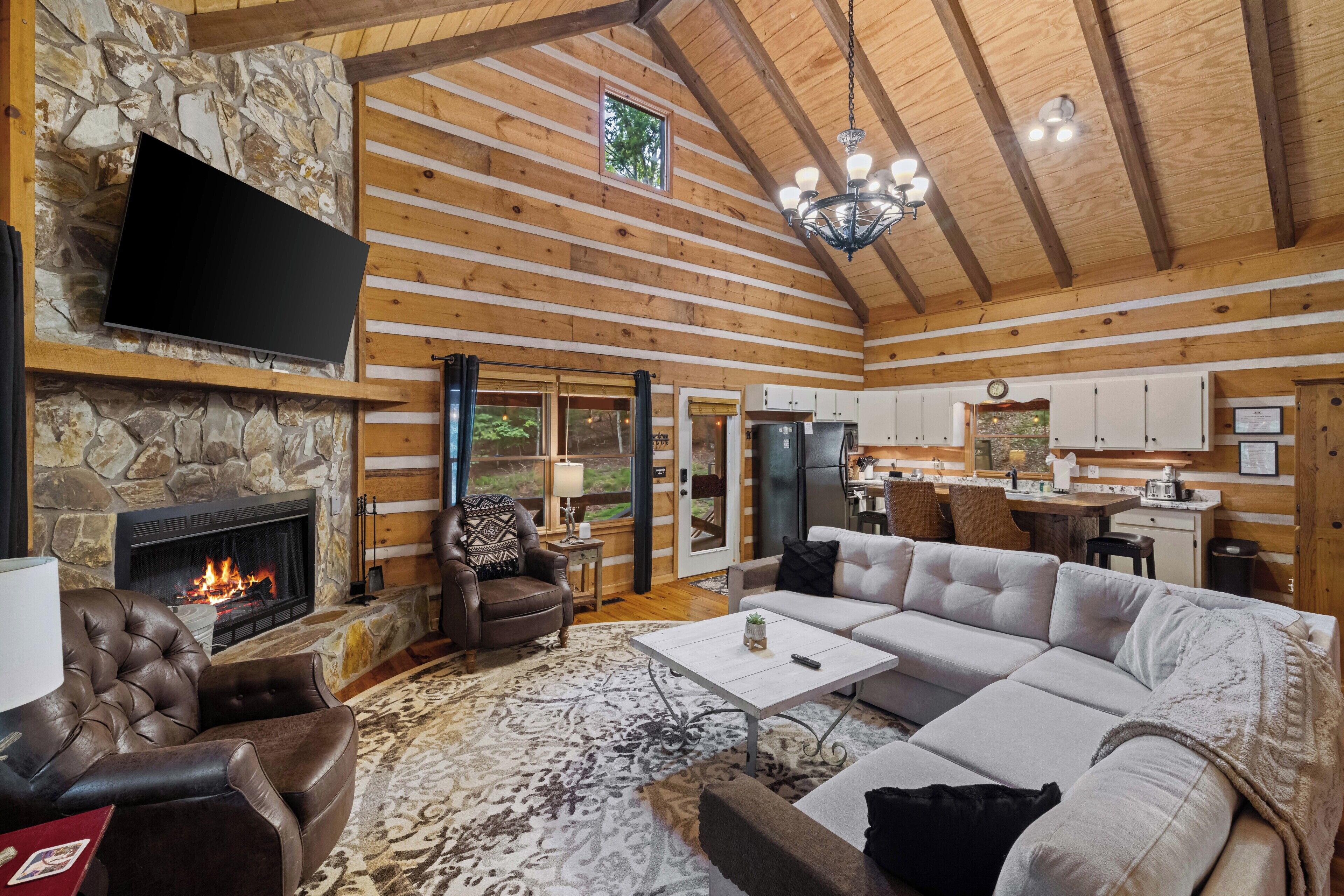 Smart TV, fireplace
