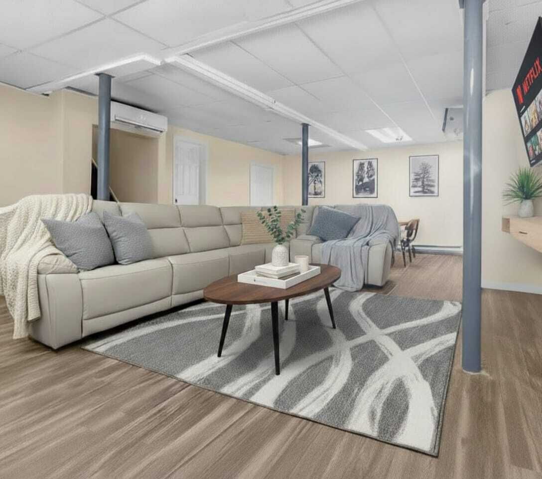 Smart-tv och eldstad