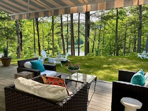 Terrace/patio - Newly Built 4 Bedroom Lake House with Kayaks & Paddle Boards! (Great Barrington)