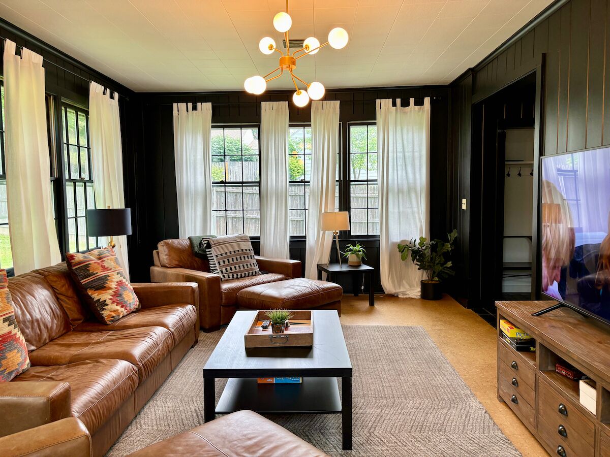 Smart TV, fireplace, video games, table football