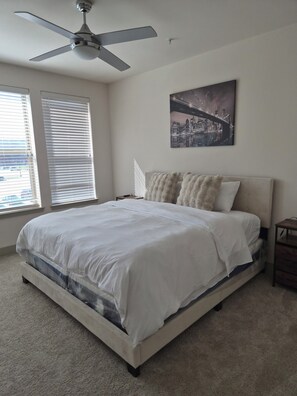 2 bedrooms, iron/ironing board, WiFi, bed sheets