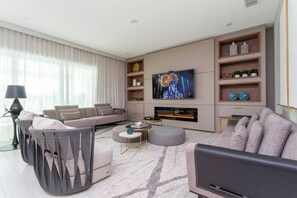Televisión, chimenea y videojuegos 