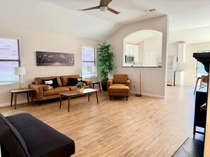 TV, fireplace - Modern 3BR Home | Quiet Location | Close to PGA (Prosper)