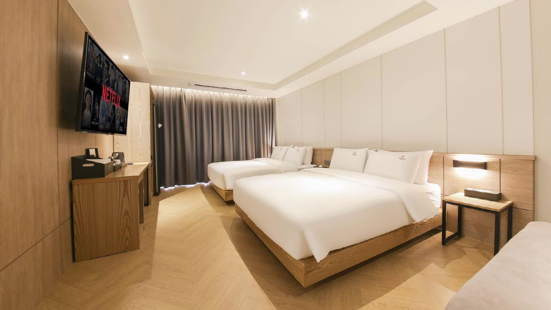 Individually furnished, blackout curtains, soundproofing, free WiFi