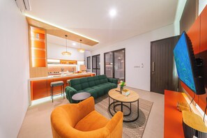 Standard Villa, Balcony | Living area | 43-inch LCD TV with digital channels - Villa Vatama Jimbaran (Jimbaran)
