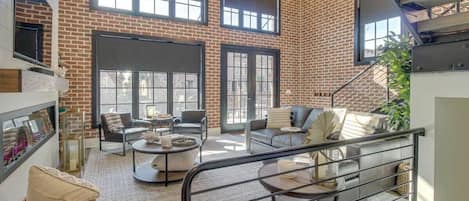 House (3 Bedrooms) | Living area | TV, fireplace