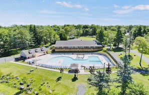 House, 4 Bedrooms, Accessible, Balcony | Pool | Outdoor pool - Luxury Retreat With Jacuzzi, Fire Pit and Playroom (Tobyhanna)