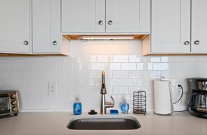 Fridge, microwave, oven, stovetop - Oceanfront Comfort at the Cabana! (Carolina Beach)