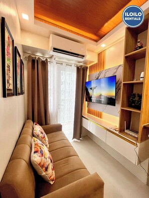 ห้องพักรวม, 1 ห้องนอน, พร้อมสิ่งอำนวยความสะดวกสำหรับผู้พิการ, สูบบุหรี่ได้ | ห้องนั่งเล่น