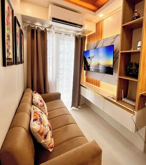 Shared Dormitory, 1 Bedroom, Accessible, Smoking | Living room | Books - Room-modern Style 2-br in Smdc (Iloilo)