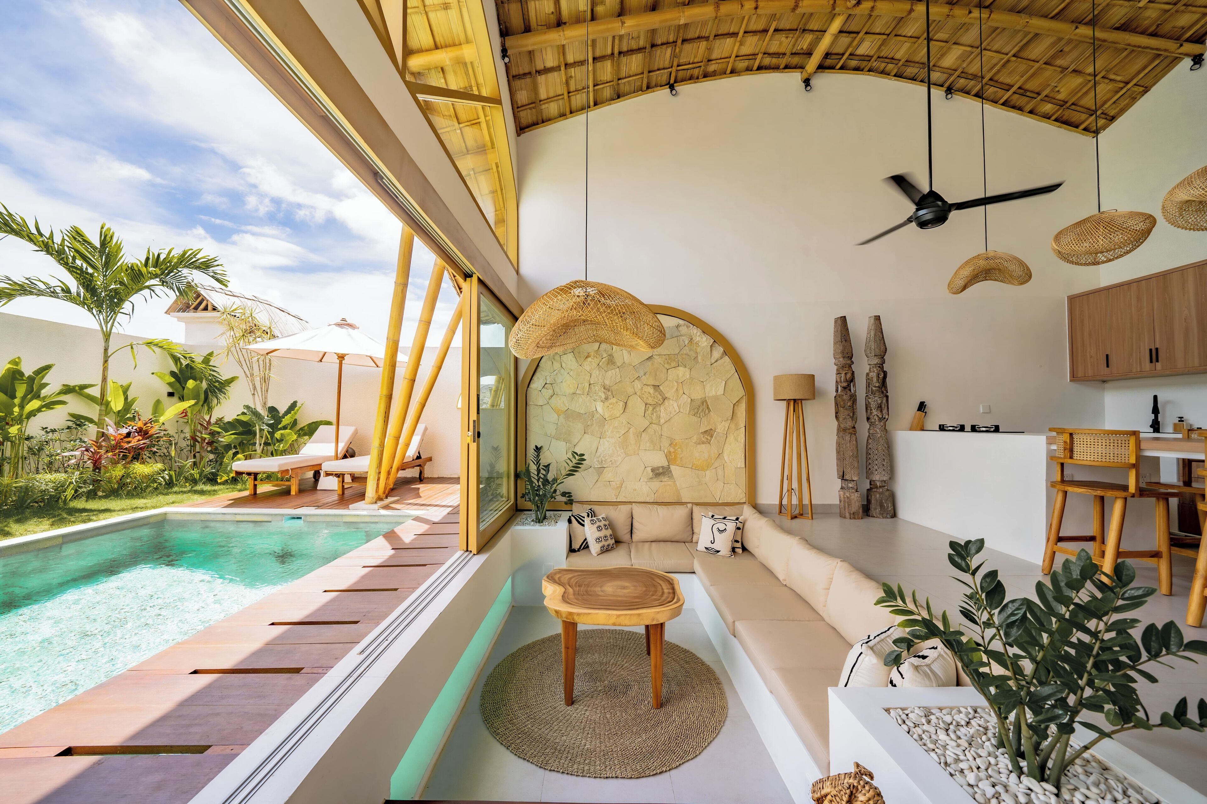 Villa, 2 Bedrooms, Private Pool, Pool View | Living area | 55-inch Smart TV with digital channels