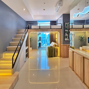 Apartment, 2 Schlafzimmer, Stadtblick | Wohnbereich