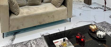 豪華客房, 露台, 城市景 | 客廳