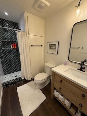 Shower, hair dryer, towels - Mammoth Creek Unit 39 (Mammoth Lakes)