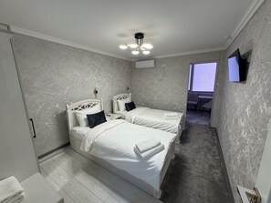 舒适双床房, 空调, 城市景观