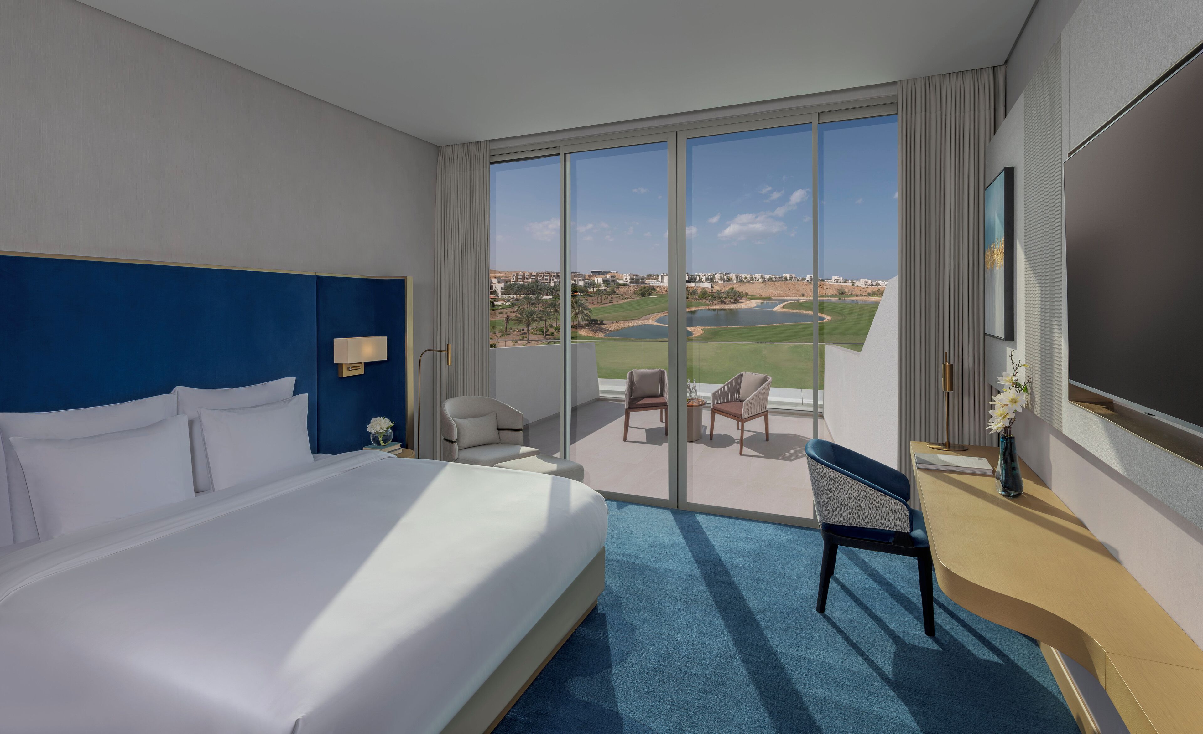 Deluxe Room, Terrace, Golf View | Minibar, blackout curtains, iron/ironing board, rollaway beds