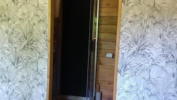 Comfort chalet, huisdieren toegestaan, uitzicht op meer | Badkamer