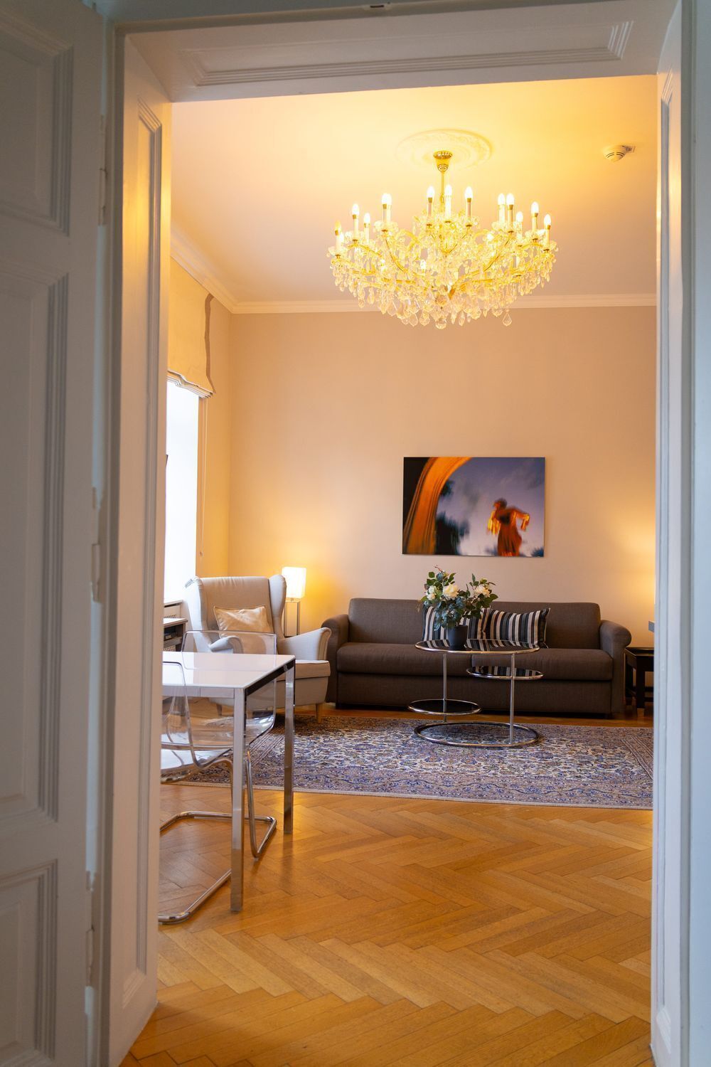 II/12 Apartment with 1 bedroom | Vardagsrum | 40-tums platt-tv med kabelkanaler