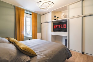 1 habitación, tabla de planchar con plancha, wifi y ropa de cama 