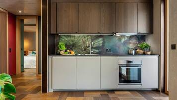 Leilighet – design, balkong, fjellutsikt | Eget kjøkken