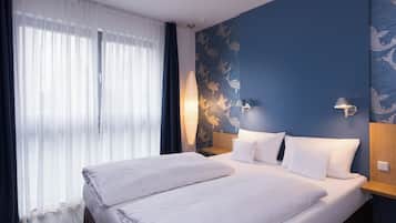 Superior-lejlighed - balkon | Allergivenligt sengetøj, skrivebord, lydisolering, strygejern/strygebræt