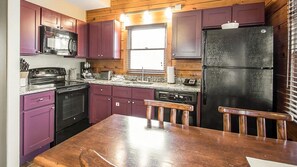 Private kitchen - Rustic 2BR Cabin at Christmas Mountain Village – Family Adventure Awaits (Wisconsin Dells)