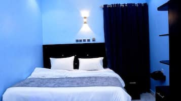 Familierom, balkong, byutsikt