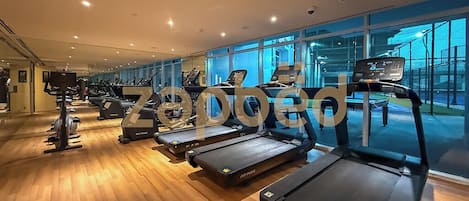 Appartement, balkon, uitzicht op de stad | Fitnessfaciliteiten