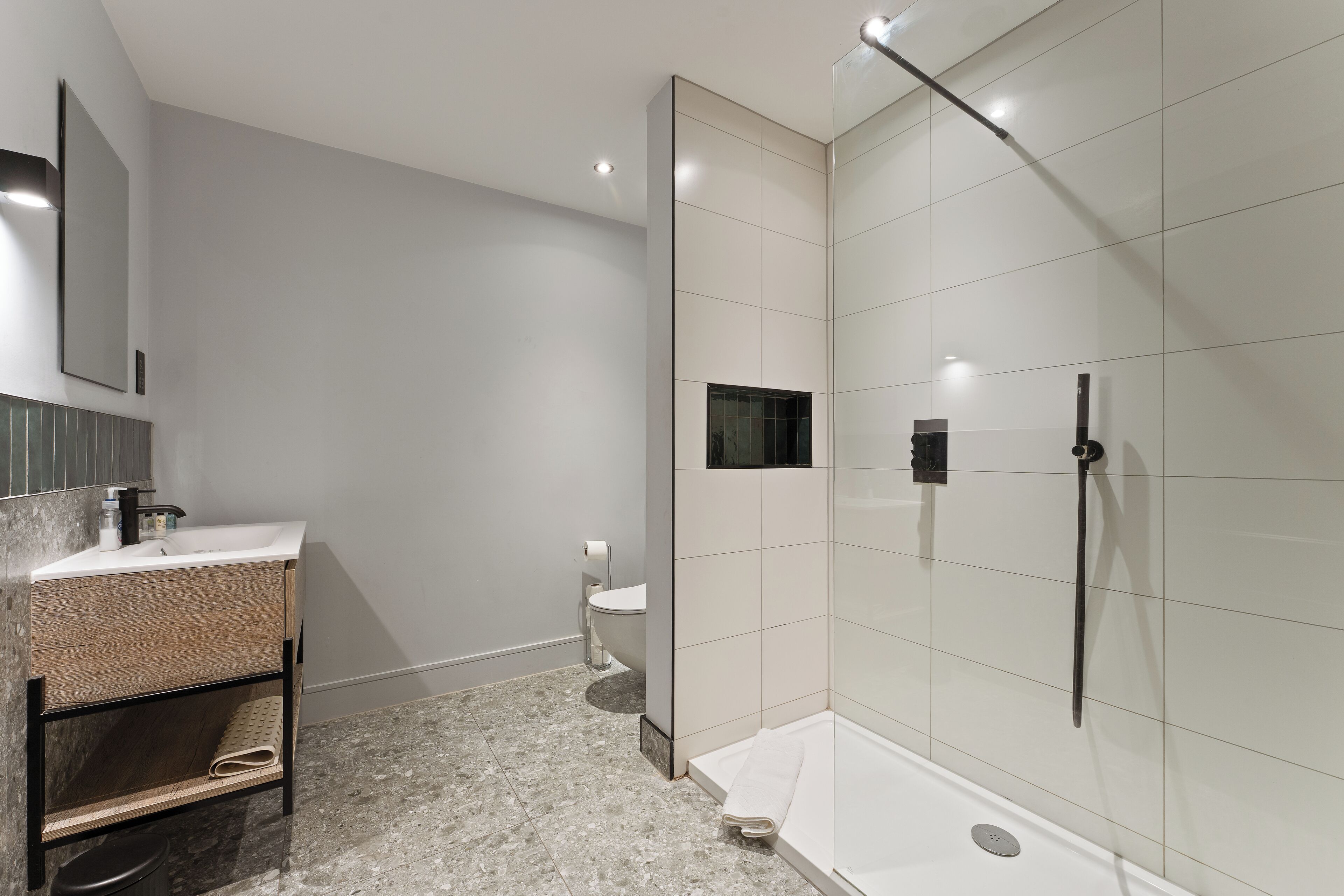 Towels, soap, toilet paper